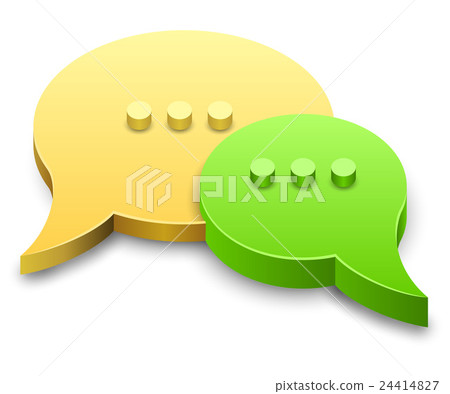 Speech bubbles 3D vector sign 24414827