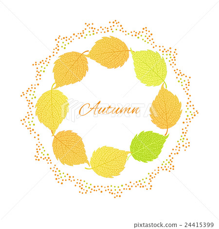 illustration with autumn leaves illustration with autumn leaves 24415399