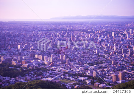 札幌Miwawa從索道（日落）的視圖 24417366