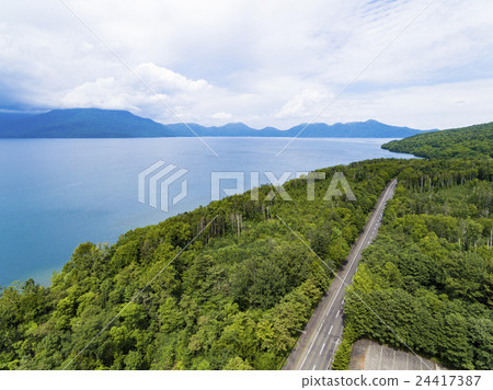Lake shore lake side (aerial photograph) 24417387