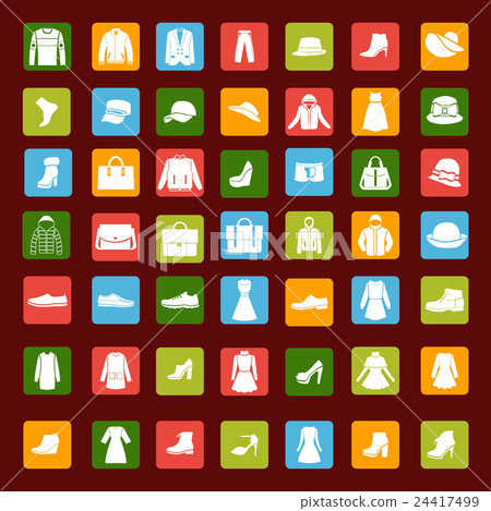 Set icon  of men and women fashion clothing  24417499