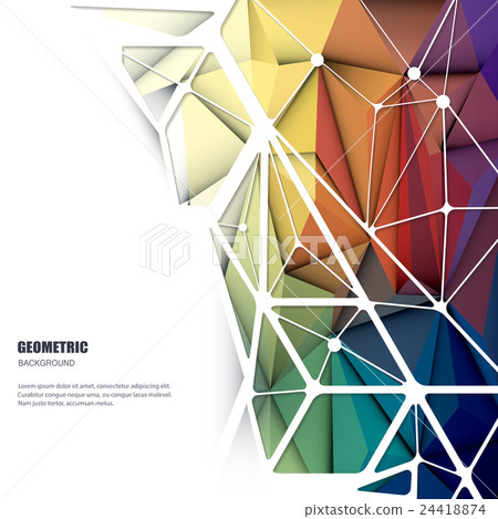 Vector Abstract 3D Geometric, Polygonal background - Stock Illustration ...