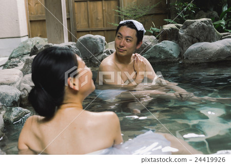hot spring, spa, open-air bath 24419926