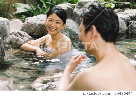 hot spring, spa, open-air bath 24420444