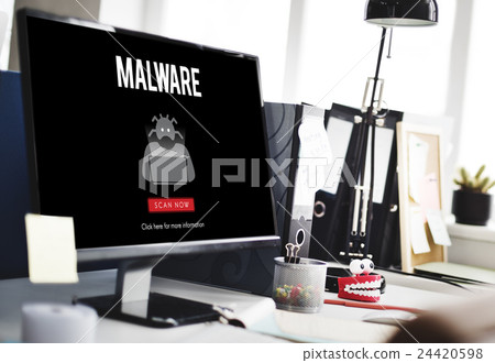 Scam Virus Spyware Malware Antivirus Concept 24420598