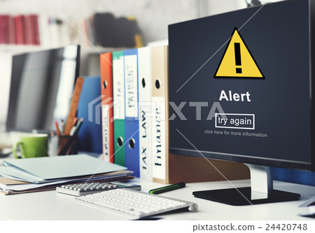Alert Warning Notification Hack Signal Concept 24420748
