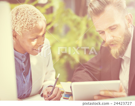 Manager Secretary Collaboration Meeting Discussion Concept Manager Secretary Collaboration Meeting Discussion Concept 24423727