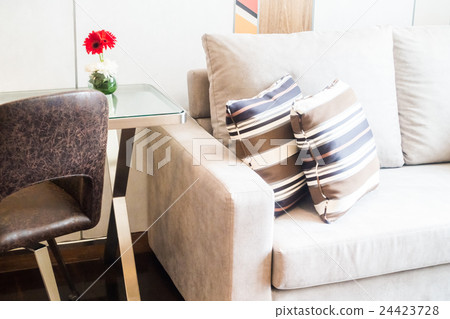 Pillow on sofa Pillow on sofa 24423728
