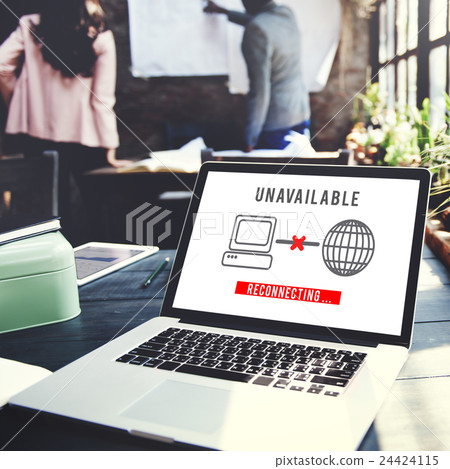 Unavailable Denied Disconnected Error Problem Concept 24424115