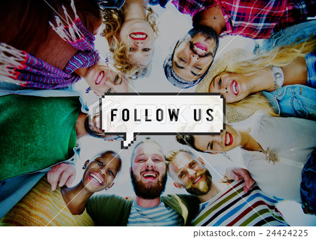 Follow Us Communication Connection Sharing Concept 24424225