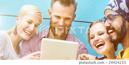 Group People Chatting Interaction Socializing Concept 24424233