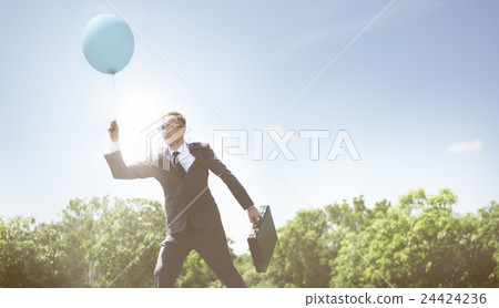 Businessman Relaxation Refreshing Success Business Concept 24424236