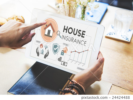 House Insurance Security Property Protection Concept House Insurance Security Property Protection Concept 24424488