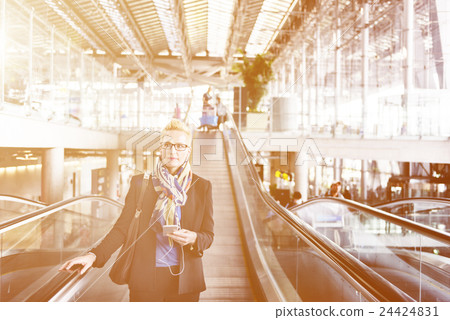 Airport Business Travel Terminal Businesswoman Concept 24424831