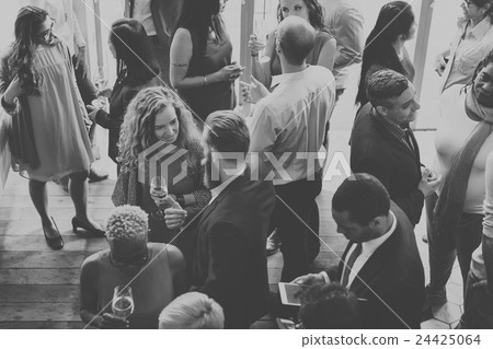 Business People Meeting Eating Discussion Cuisine Party Concept 24425064