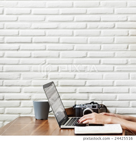 Woman Browsing Searching Working Typing Concept 24425516