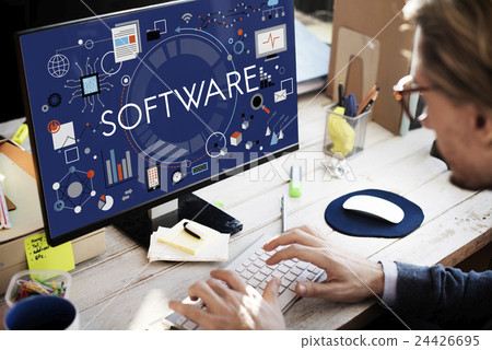 Software Computer Technology Data Hardware Concept Software Computer Technology Data Hardware Concept 24426695