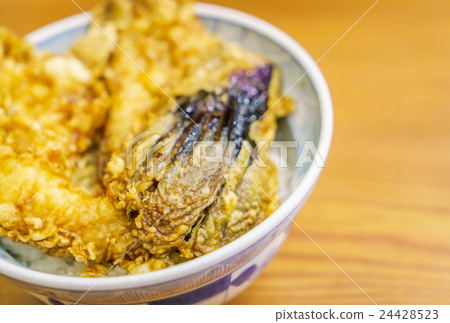 Tempura bowl on table Tempura bowl on table 24428523