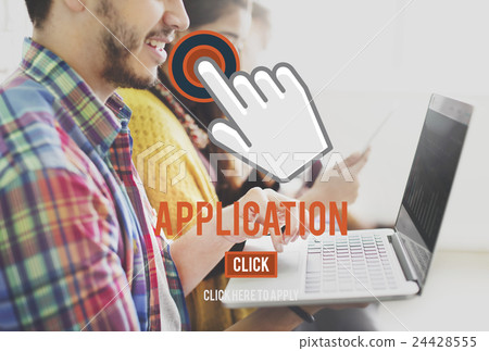 Apply Here Online Application Recruitment Employment Concept Apply Here Online Application Recruitment Employment Concept 24428555