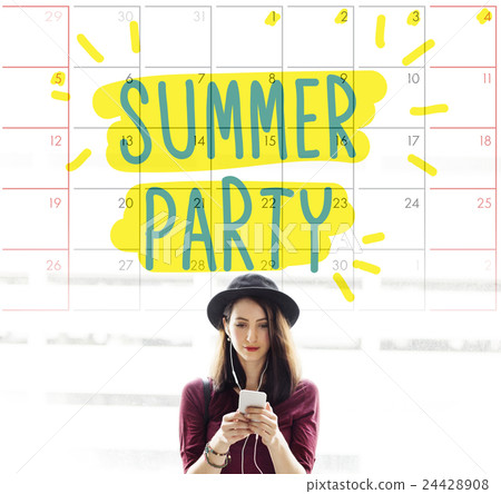 Suumer Party Celebration Summertime Beach Concept 24428908