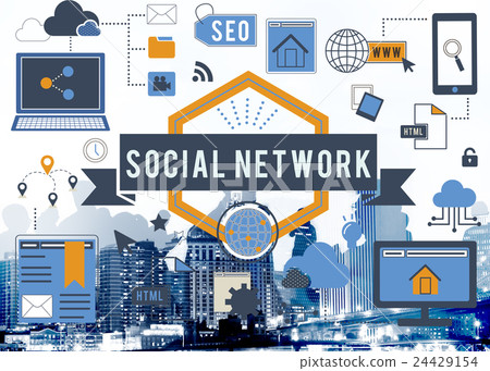 Social Network Media Internet Connection Concept 24429154