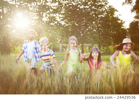 Diversity Children Childhood Friendship Cheerful Concept 24429536