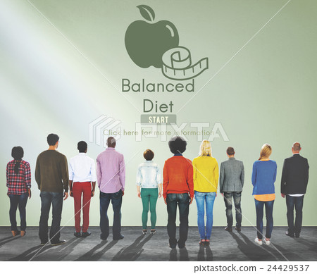 Balanced Diet Healthy Nutrition Choice Selection Concept 24429537