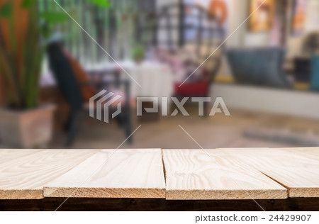 Selected focus empty brown wooden table  24429907