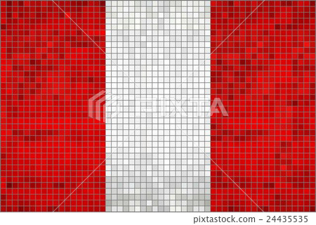Abstract Mosaic of Peru Flag 24435535