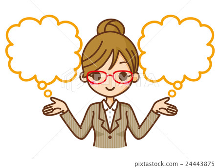 Business woman selection speech bubble 24443875