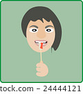 Woman eat imitation crab stick Woman eat imitation crab stick 24444121