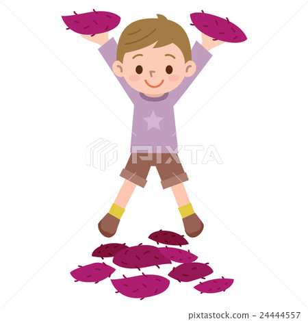 一個男孩用白薯 24444557