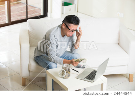 matured asian male with finance concept photo 24444844