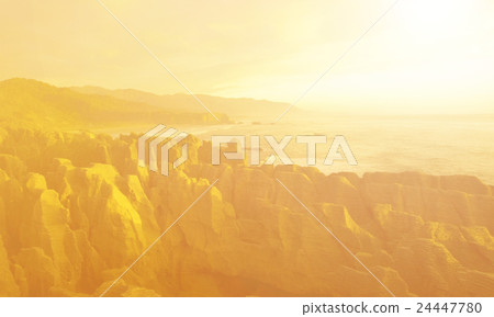 Panorama Rock Scenic Mountain Geology Scene Concept 24447780