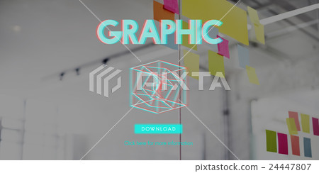 3D Three Dimensional Futuristic Display Modern Concept 24447807
