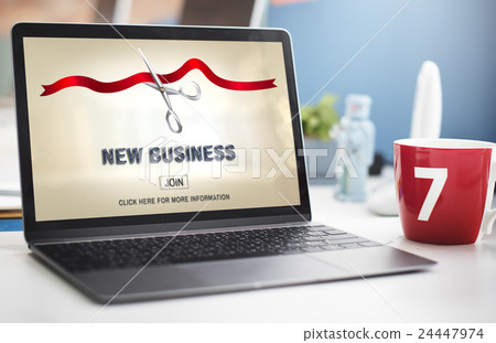 New Business Ribbon Cutting Celebration Event Concept 24447974