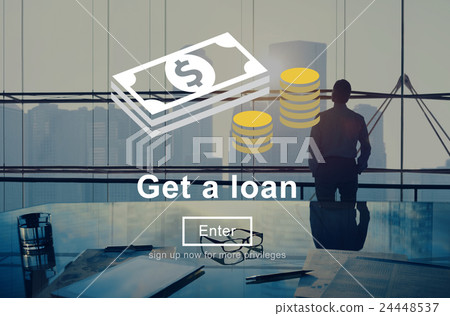 Loan Banking Capital Debt Economy Money Borrow Concept Loan Banking Capital Debt Economy Money Borrow Concept 24448537