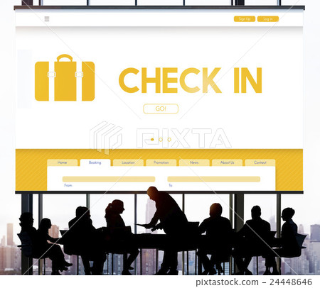 圖庫照片: check in airport flight traveling concept