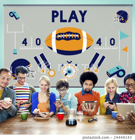 Play Quarterback Rugby American Football Concept Play Quarterback Rugby American Football Concept 24449143