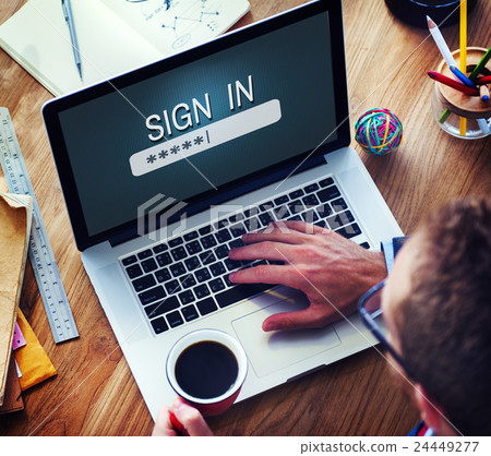 Security Sign Log In Up Password Secret Concept Security Sign Log In Up Password Secret Concept 24449277