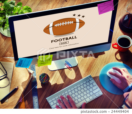 Football Game Ball Play Sports Graphics Concept 24449404