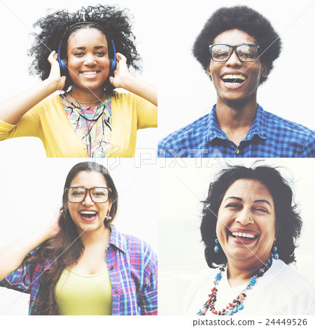 Multiethnic Group People Happiness Smiling Cheerful Concept 24449526