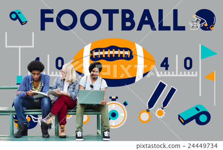 Football Game Ball Play Sports Graphics Concept 24449734