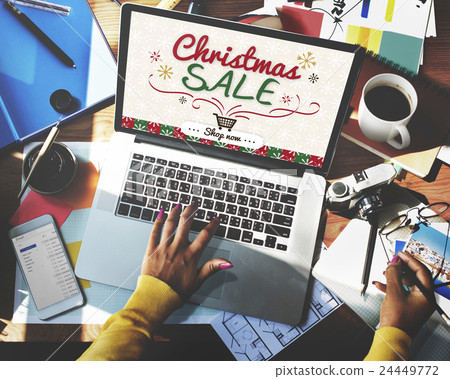 Christmas Sale Winter Promotion Offer Concept 24449772