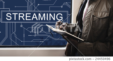 Streaming Online Internet Technology Concept Streaming Online Internet Technology Concept 24450496