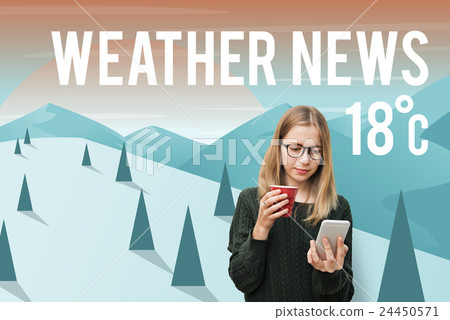 Weather Update Temperature Forecast News Meteorology Concept Weather Update Temperature Forecast News Meteorology Concept 24450571