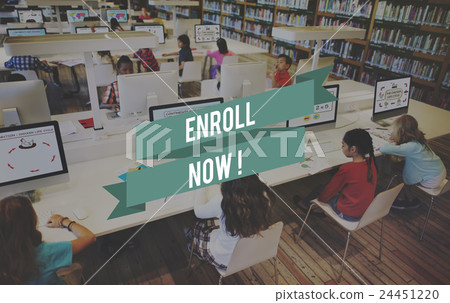 Enroll Now! Register Subscribe Application Concept 24451220
