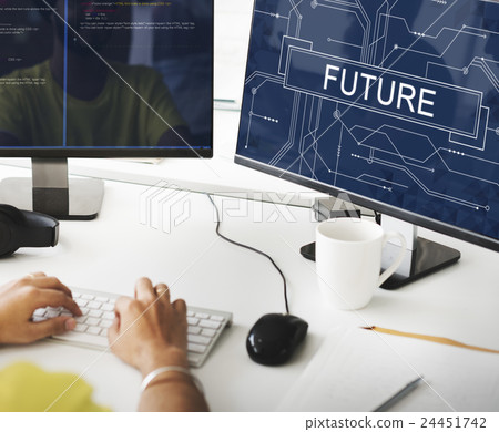 Future Technology Circuit Board Online Concept 24451742