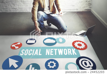 Social Media Network Internet Connection Concept Social Media Network Internet Connection Concept 24452203