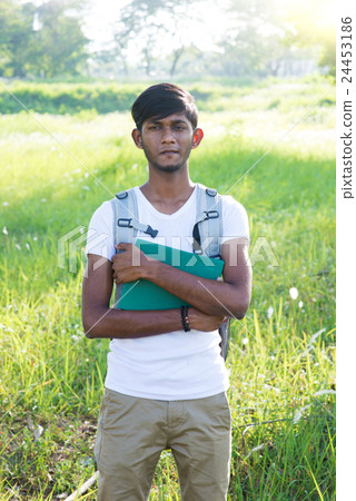 indian male college student outdoor indian male college student outdoor 24453186